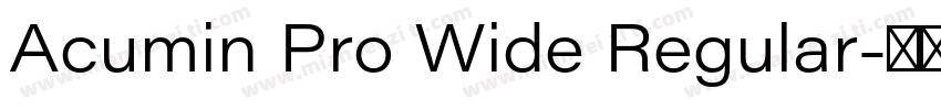 Acumin Pro Wide Regular字体转换